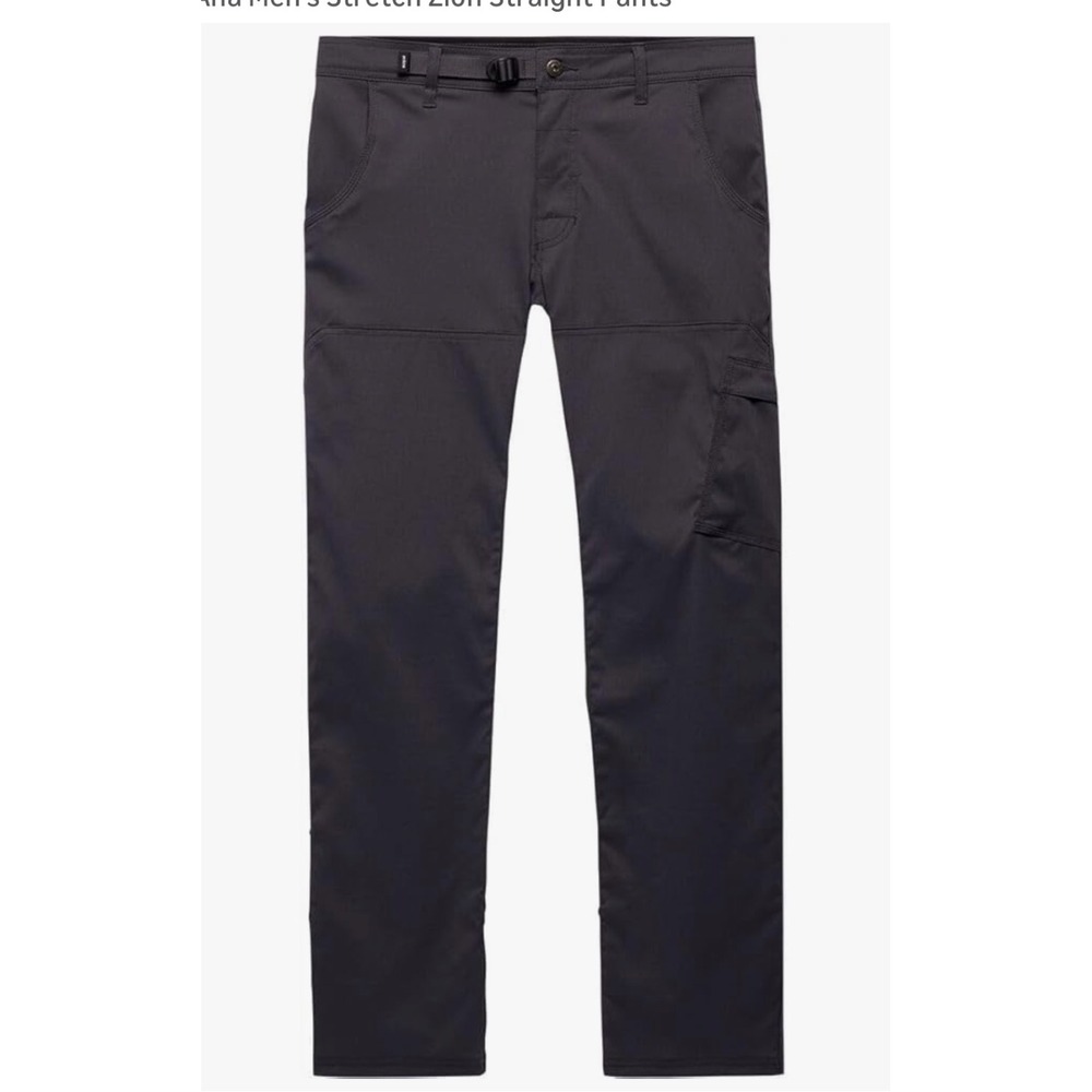 prAna Men's Stretch Zion Straight Fit Pants Charcoal Gray Size 28x32